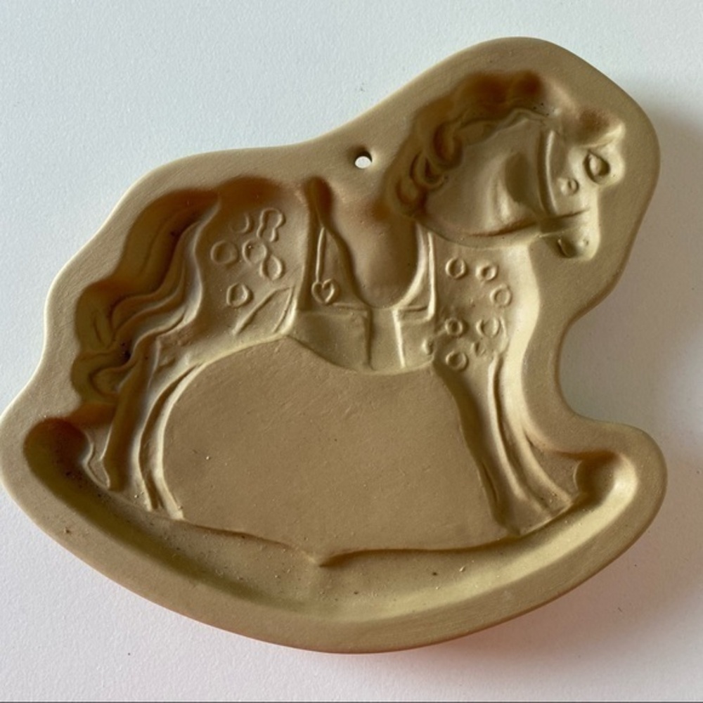 Vintage Brown Bag Cookie Art Vintage Ceramic Victorian Rocking Horse Cookie Mold